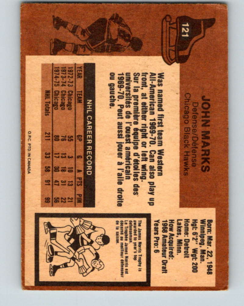 1975-76 O-Pee-Chee #122 Dave Hudson  Kansas City Scouts  9345