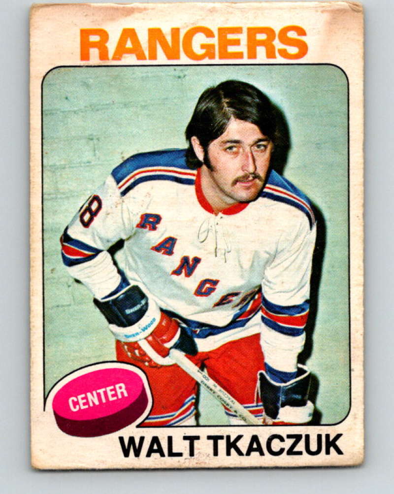 1975-76 O-Pee-Chee #128 Walt Tkaczuk  New York Rangers  9351