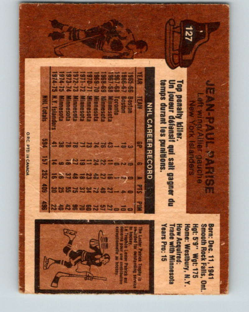 1975-76 O-Pee-Chee #128 Walt Tkaczuk  New York Rangers  9351