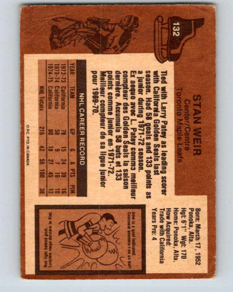 1975-76 O-Pee-Chee #133 Tracy Pratt  Vancouver Canucks  9356