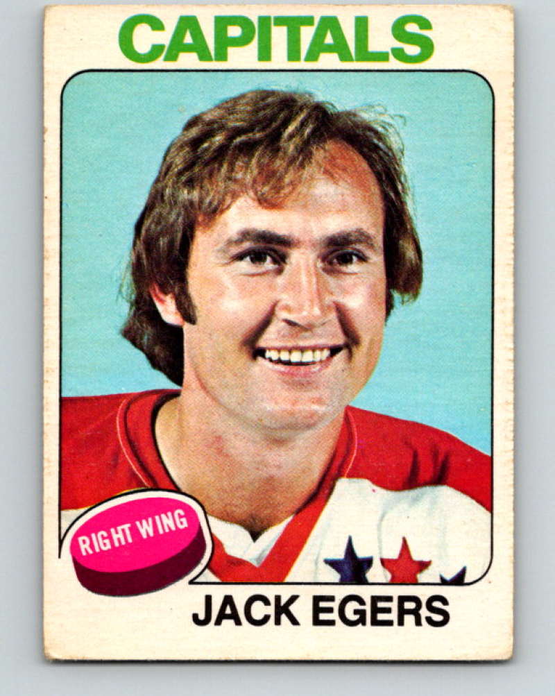 1975-76 O-Pee-Chee #134 Jack Egers  Washington Capitals  9357