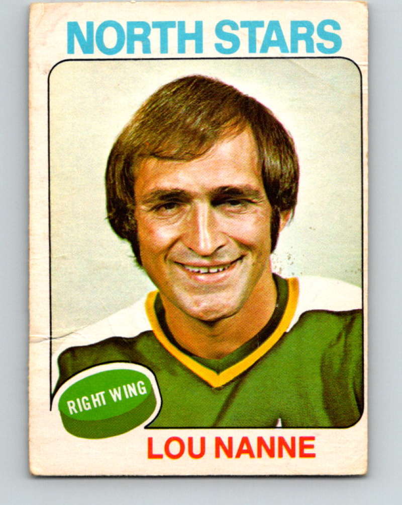 1975-76 O-Pee-Chee #143 Lou Nanne  Minnesota North Stars  9366
