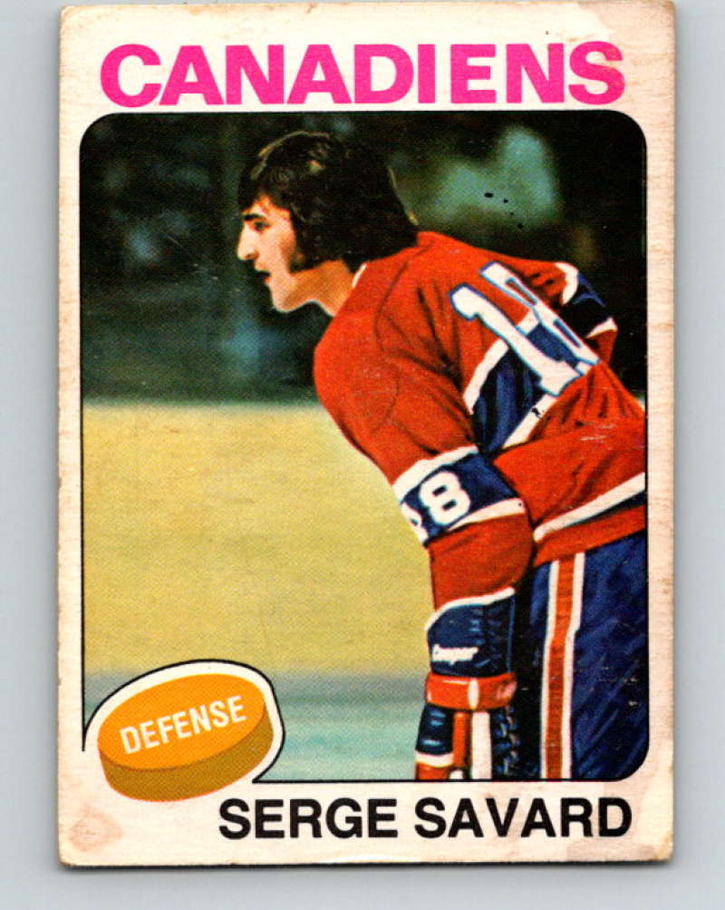 1975-76 O-Pee-Chee #144 Serge Savard  Montreal Canadiens  9367