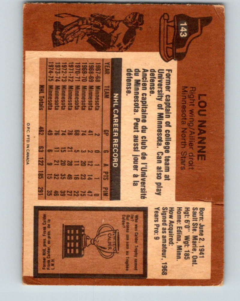1975-76 O-Pee-Chee #144 Serge Savard  Montreal Canadiens  9367