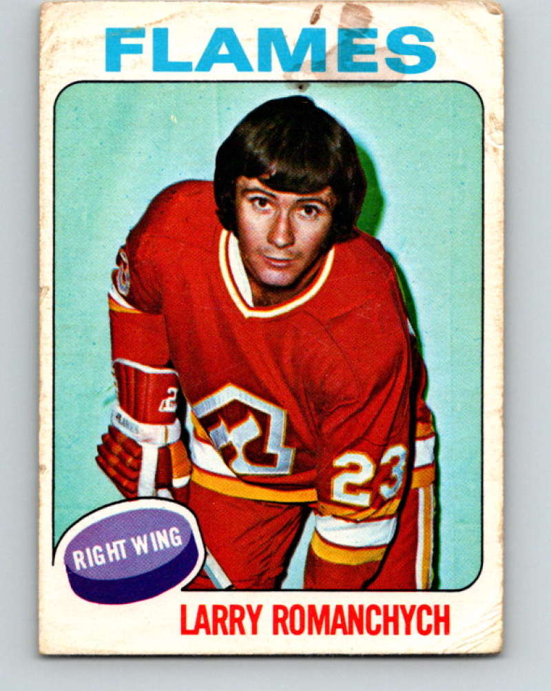 1975-76 O-Pee-Chee #153 Larry Romanchych  Atlanta Flames  9376