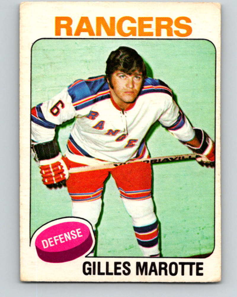 1975-76 O-Pee-Chee #164 Gilles Marotte  New York Rangers  9387