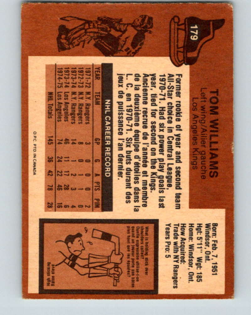 1975-76 O-Pee-Chee #180 Bill Goldsworthy  Minnesota North Stars  9403 Image 2