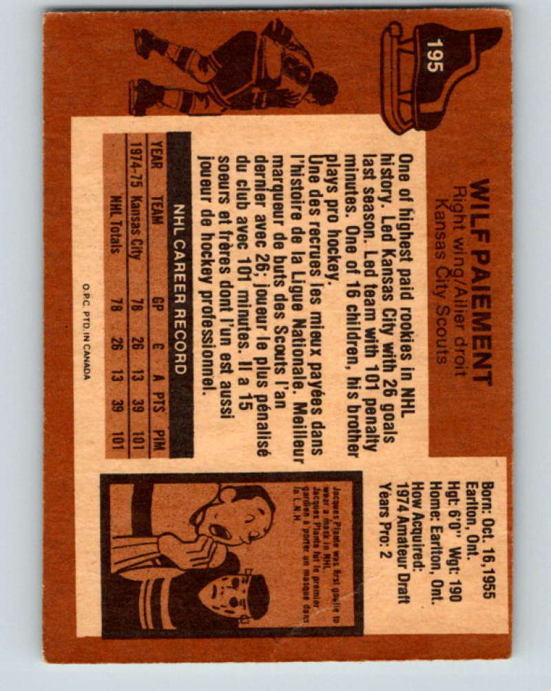 1975-76 O-Pee-Chee #196 Bob Berry  Los Angeles Kings  9419 Image 2