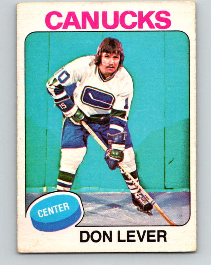 1975-76 O-Pee-Chee #206 Don Lever  Vancouver Canucks  9429
