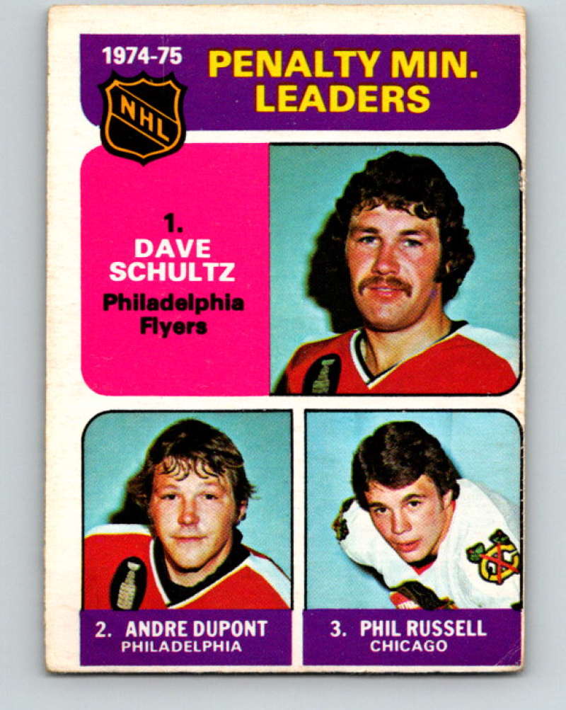 1975-76 O-Pee-Chee #211 Dave Schultz LL  Philadelphia Flyers  9434