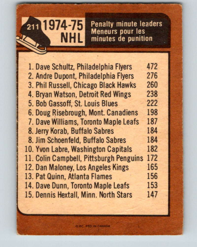 1975-76 O-Pee-Chee #212 Phil Esposito LL  Boston Bruins  9435