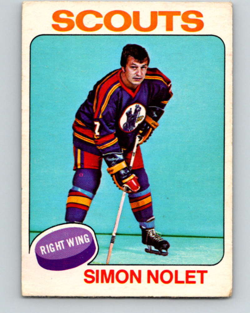 1975-76 O-Pee-Chee #220 Simon Nolet  Kansas City Scouts  9443