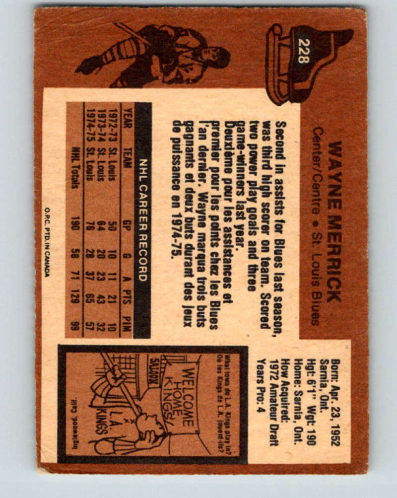 1975-76 O-Pee-Chee #229 Rod Seiling  Toronto Maple Leafs  9452 Image 2