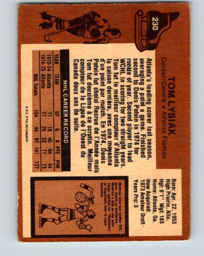 1975-76 O-Pee-Chee #231 Bob Dailey  Vancouver Canucks  9454 Image 2