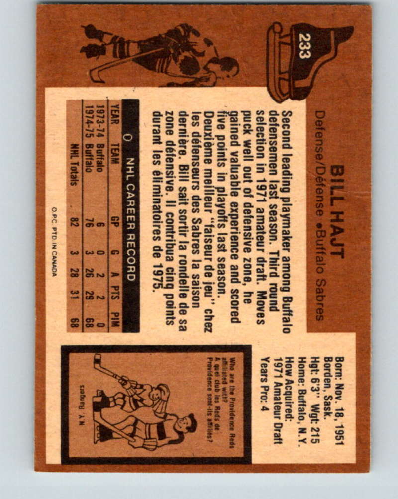 1975-76 O-Pee-Chee #234 Jim Pappin  California Golden Seals  9457 Image 2