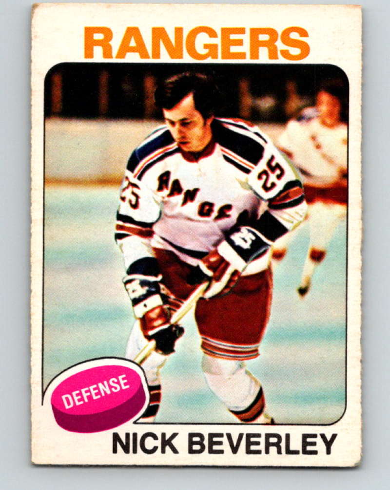 1975-76 O-Pee-Chee #279 Nick Beverley  New York Rangers  9507 Image 1
