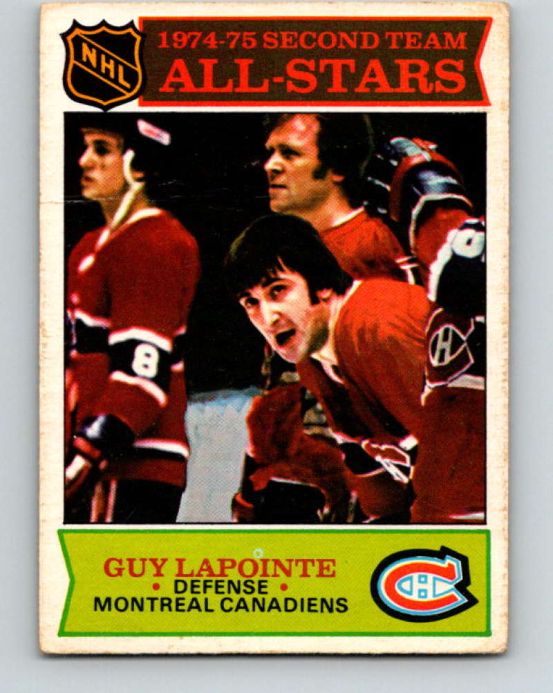 1975-76 O-Pee-Chee #293 Guy Lapointe AS  Montreal Canadiens  9521