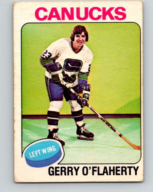 1975-76 O-Pee-Chee #307 Gerry O'Flaherty  Vancouver Canucks  9535 Image 1