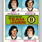 1975-76 O-Pee-Chee #314 Phil Esposito/Bobby Orr TL  Boston Bruins  9542