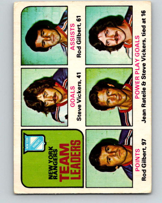 1975-76 O-Pee-Chee #324 Jean Ratelle TL  New York Rangers  9552