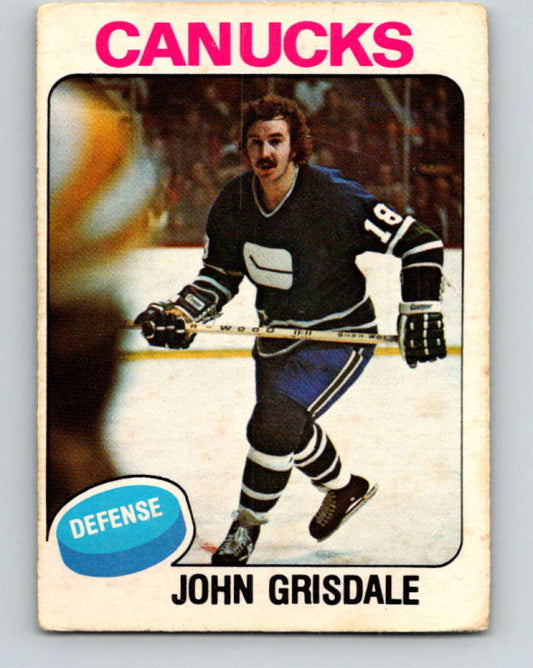 1975-76 O-Pee-Chee #339 John Grisdale  RC Rookie Vancouver Canucks  9567 Image 1