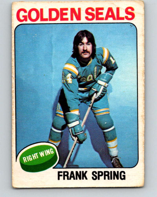 1975-76 O-Pee-Chee #341 Frank Spring  RC Rookie California Golden Seals  9569 Image 1