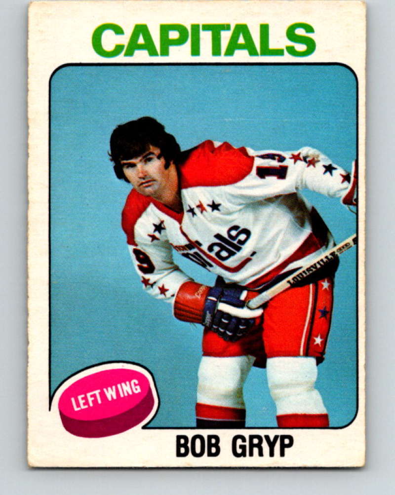 1975-76 O-Pee-Chee #348 Bob Gryp  RC Rookie Washington Capitals  9576