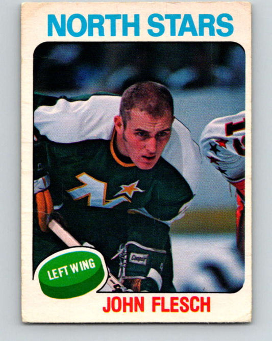 1975-76 O-Pee-Chee #353 John Flesch  RC Rookie Minnesota North Stars  9581