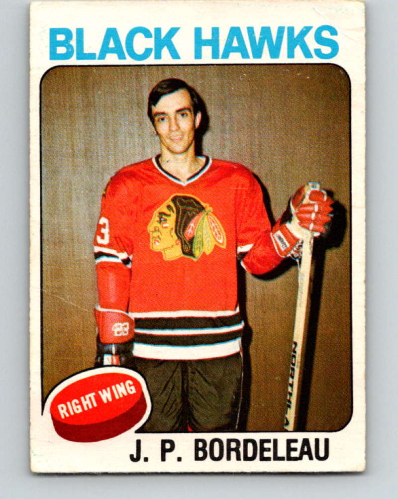 1975-76 O-Pee-Chee #369 J.P. Bordeleau  Chicago Blackhawks  9597 Image 1