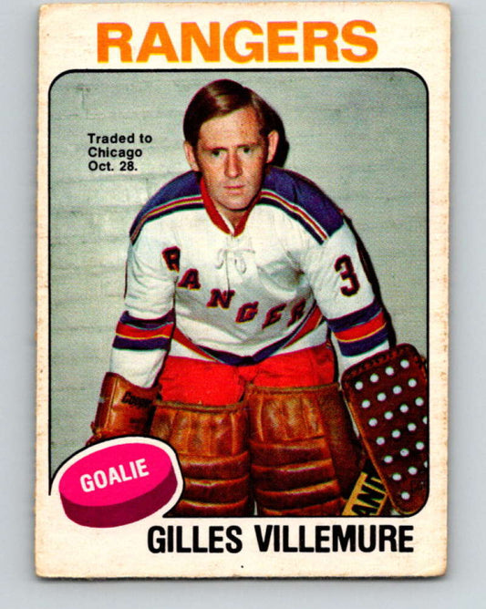 1975-76 O-Pee-Chee #379 Gilles Villemure  New York Rangers  9607