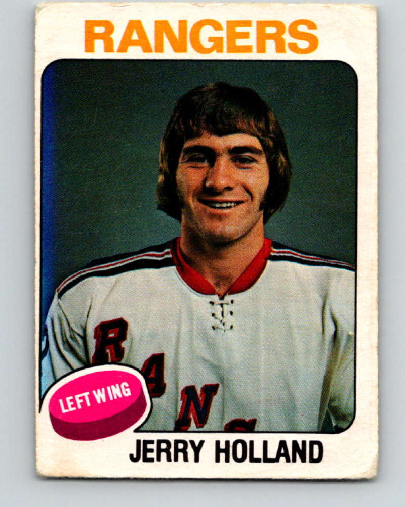 1975-76 O-Pee-Chee #392 Jerry Holland  RC Rookie New York Rangers  9620 Image 1