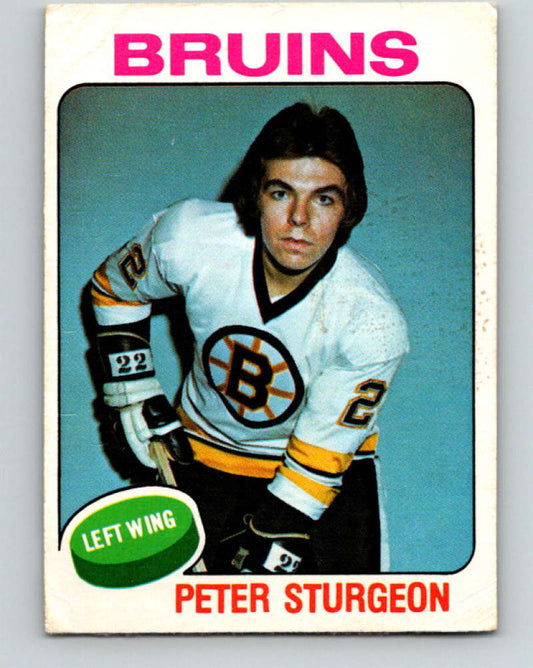 1975-76 O-Pee-Chee #393 Peter Sturgeon  RC Rookie Boston Bruins  9621