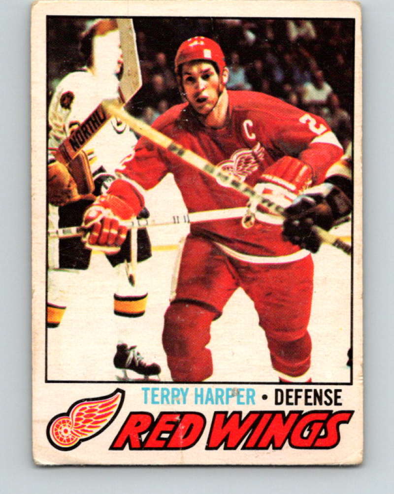1977-78 O-Pee-Chee #16 Terry Harper NHL  Red Wings 9639 Image 1