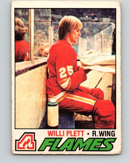 1977-78 O-Pee-Chee #17 Willi Plett NHL  RC Rookie Flames 9640 Image 1