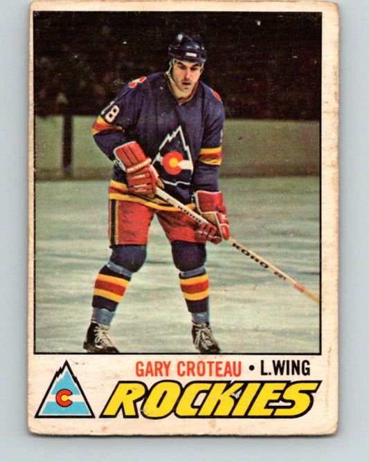 1977-78 O-Pee-Chee #52 Gary Croteau NHL  Rockies 9678 Image 1