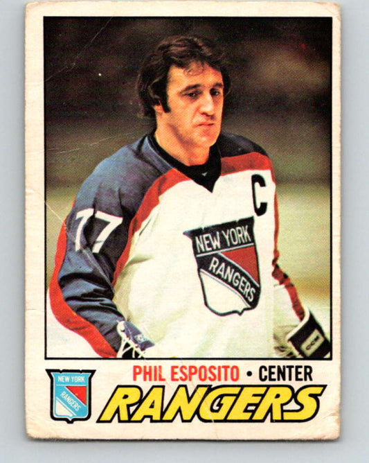 1977-78 O-Pee-Chee #55 Phil Esposito NHL  NY Rangers UER 9681 Image 1