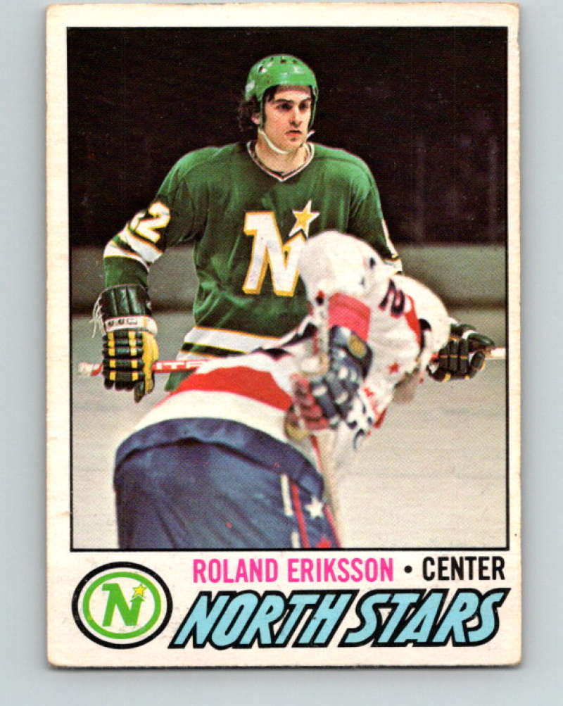 1977-78 O-Pee-Chee #123 Roland Eriksson NHL RC Rookie  Stars 9750 Image 1