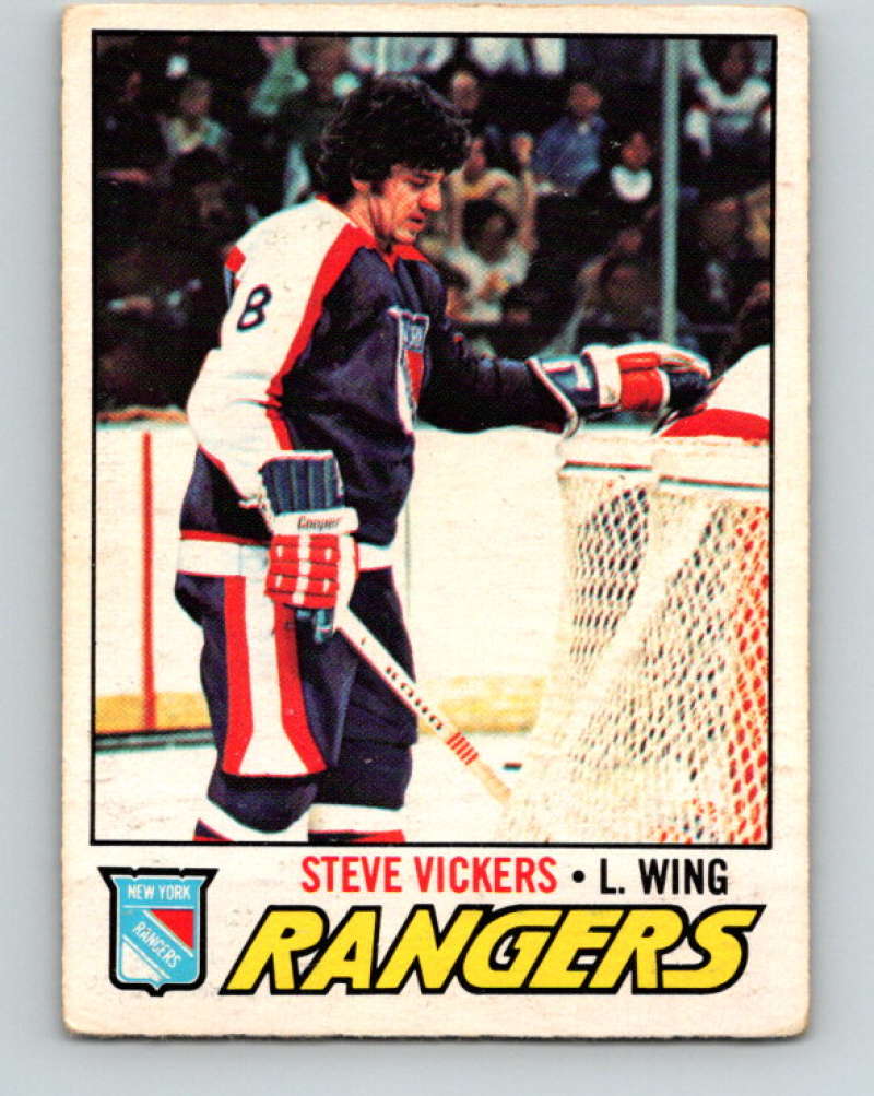 1977-78 O-Pee-Chee #136 Steve Vickers NHL  NY Rangers 9764 Image 1