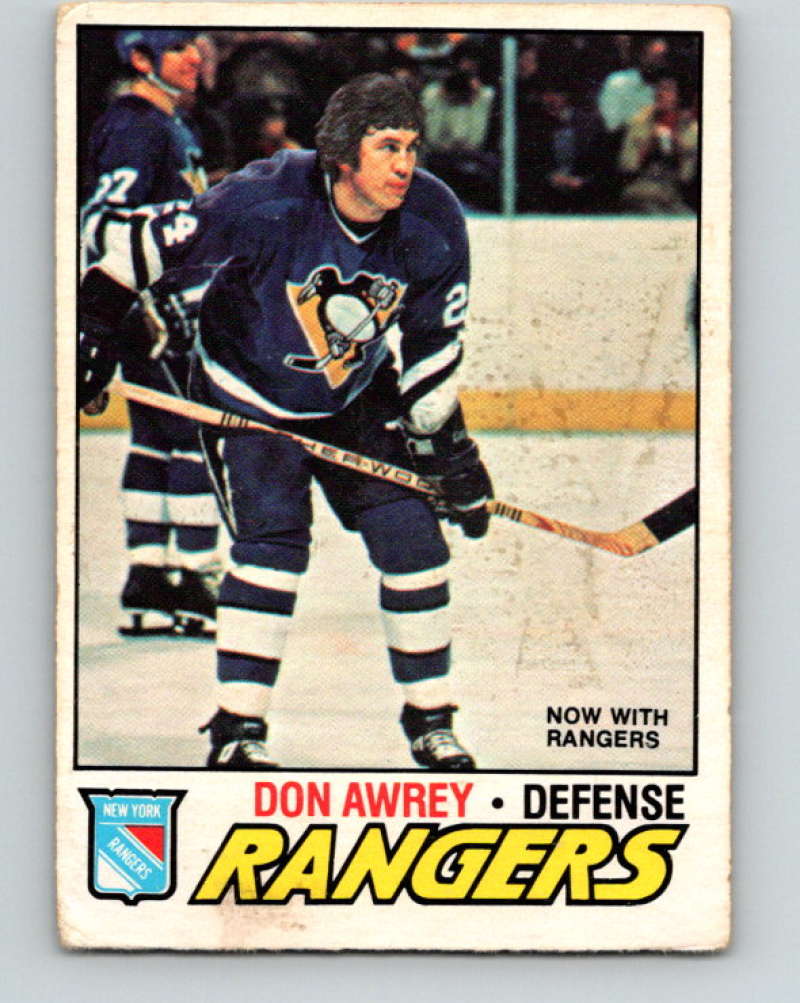 1977-78 O-Pee-Chee #137 Don Awrey NHL  NY Rangers 9765 Image 1