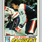 1977-78 O-Pee-Chee #154 Carol Vadnais NHL  NY Rangers 9782 Image 1