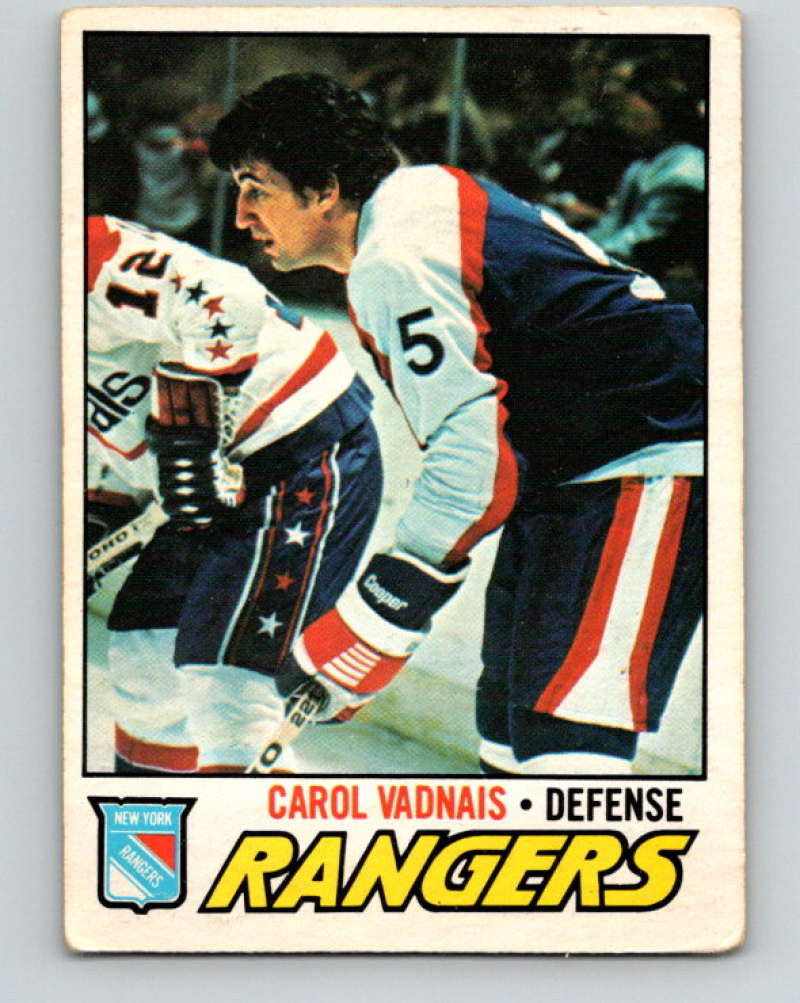 1977-78 O-Pee-Chee #154 Carol Vadnais NHL  NY Rangers 9782 Image 1
