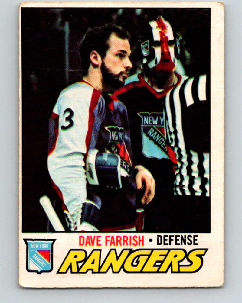 1977-78 O-Pee-Chee #179 Dave Farrish NHL  RC Rookie Rangers 9808 Image 1