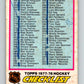 1977-78 O-Pee-Chee #381a Checklist NHL  ERR 10118