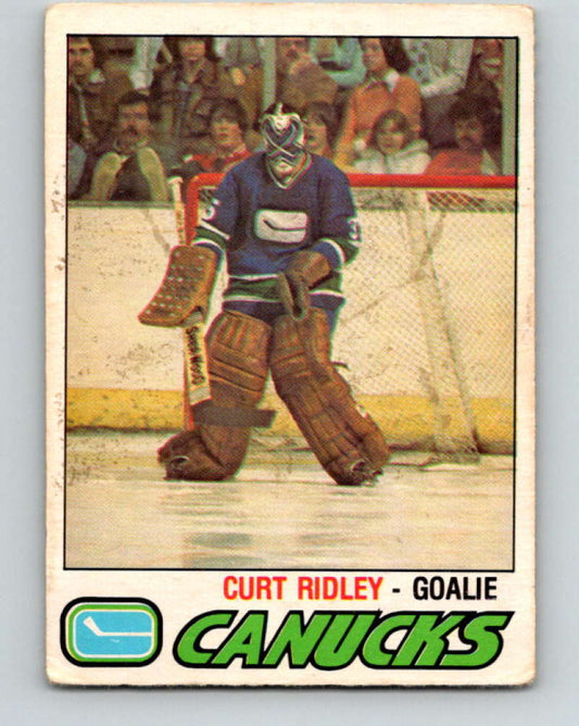 1977-78 O-Pee-Chee #395 Curt Ridley NHL  Canucks 10132