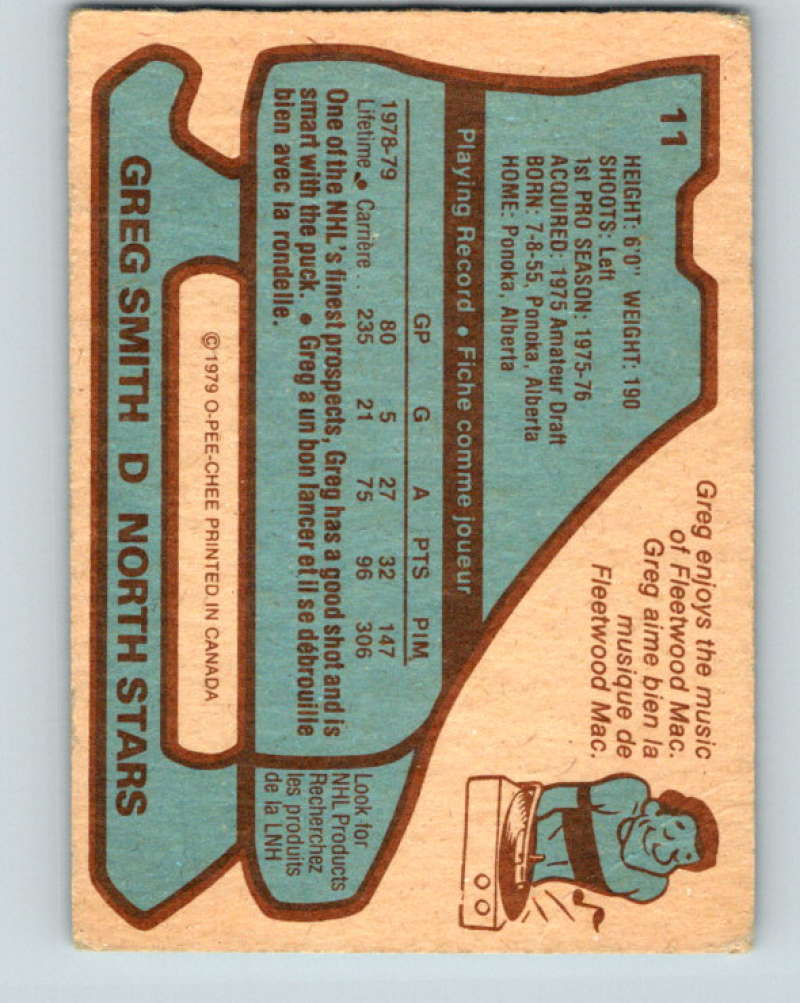 1979-80 O-Pee-Chee #11 Greg Smith NHL  North Stars 10146