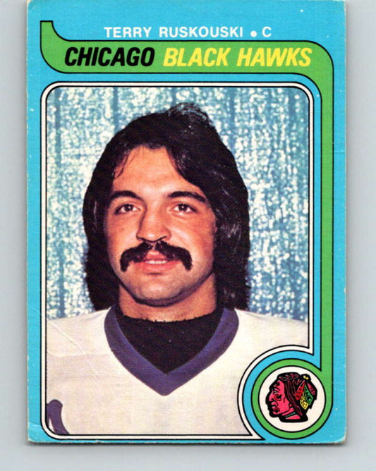 1979-80 O-Pee-Chee #141 Terry Ruskowski NHL  Blackhawks UER 10312