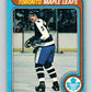 1979-80 O-Pee-Chee #336 Joel Quenneville NHL  RC Rookie Maple Leafs 10582