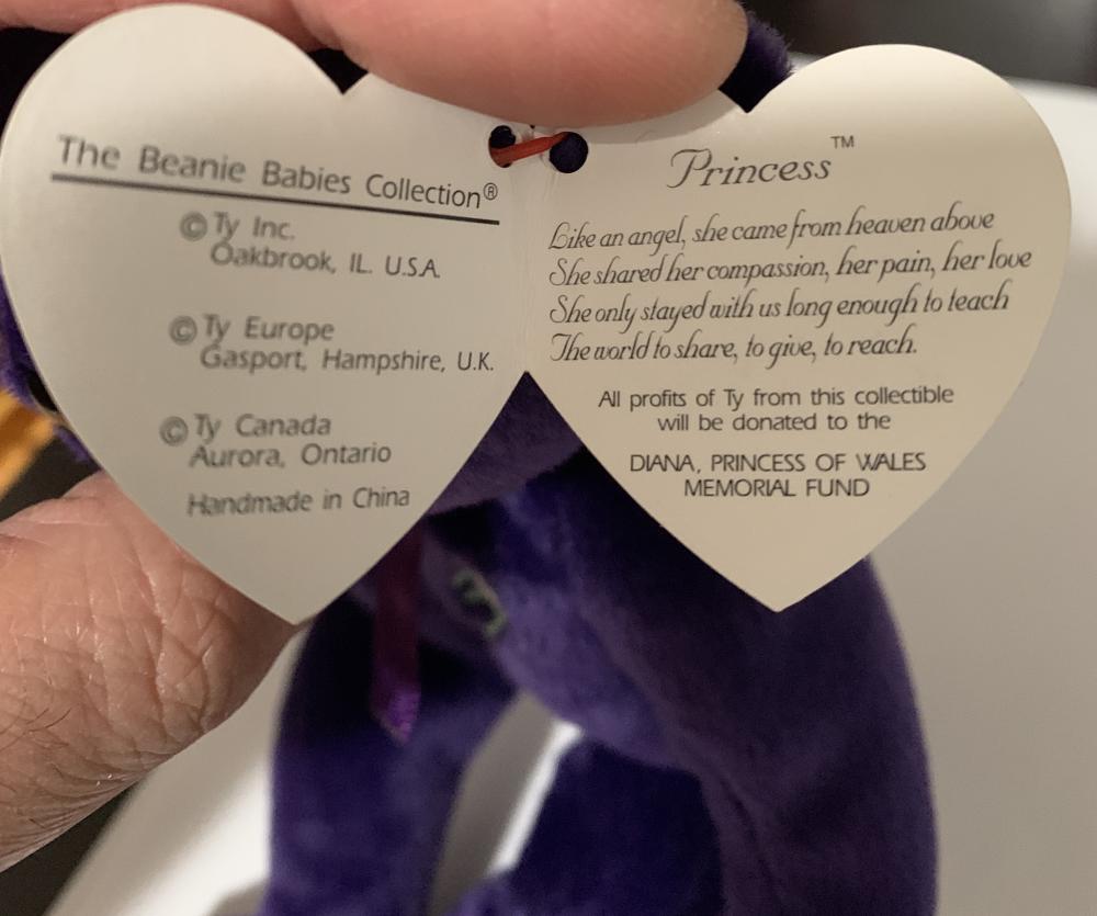 1997 Princess Diana Memorial TY Beanie Baby Mint with Tag *Retired Image 3