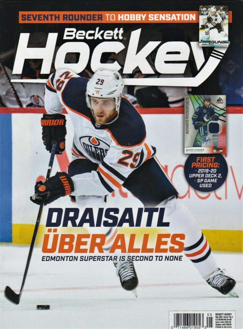 May 2020 Beckett Hockey Monthly Magazine - Leon Draisaitl Oilers Cover