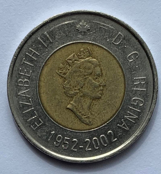 2002 Canadian $2 Coin Two Dollar Canada - Queen's Golden Jubilee *8036